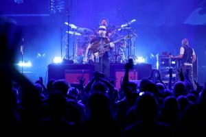 Zac Brown on stage at John Paul Jones arena for the CSC Benefit concert
